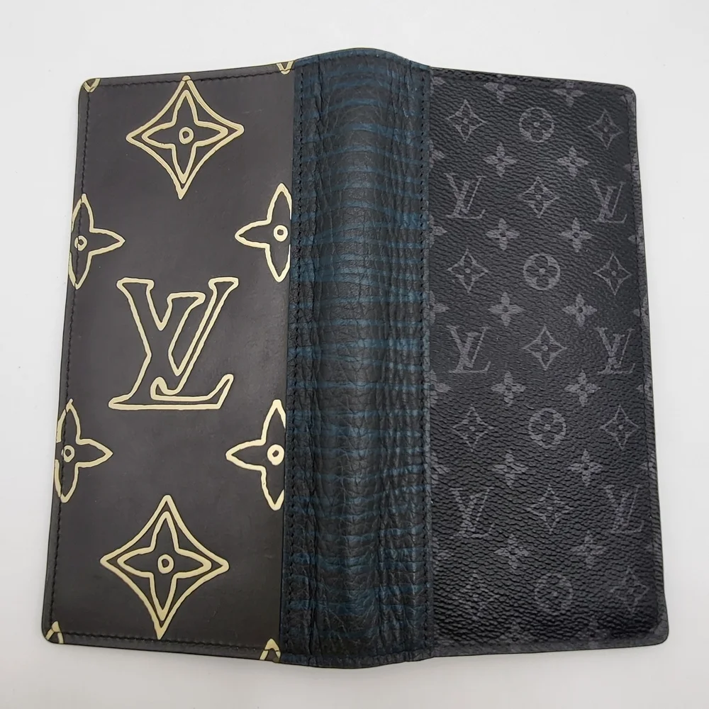 Louis Vuitton Monogram Patchwork Portefeuille Brazza Eclipse Limited, Authentic.